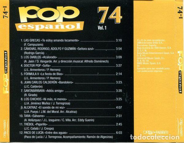 CDs de m&uacute;sica: Various &ndash; Pop Espa&ntilde;ol 74 (Vol.1) (CD, Orbis POP-10) - Foto 3