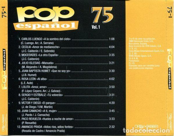 CDs de m&uacute;sica: Various &ndash; Pop Espa&ntilde;ol 75 (Vol.1) (CD, Orbis POP-09) - Foto 3