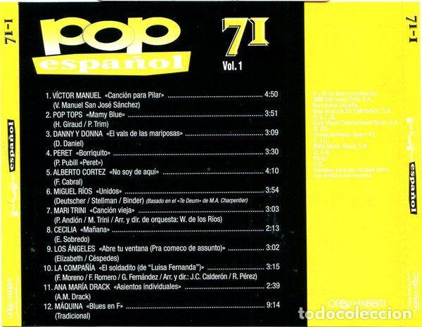 CDs de m&uacute;sica: Various &ndash; Pop Espa&ntilde;ol 71 (Vol.1) (CD, Orbis POP-26) - Foto 3