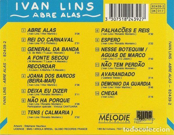 CDs de m&uacute;sica: Ivan Lins &ndash; Abre Alas (CD, Buda Records 82439-2) - Foto 2
