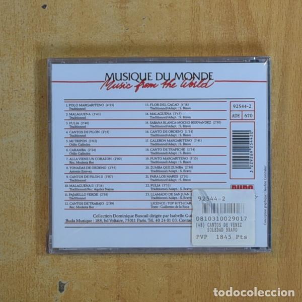 CDs de m&uacute;sica: SOLEDAD BRAVO - CHANTS DU VENEZUELA - CD - Foto 2
