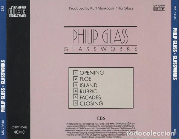 CDs de m&uacute;sica: Philip Glass - Glassworks - Foto 2
