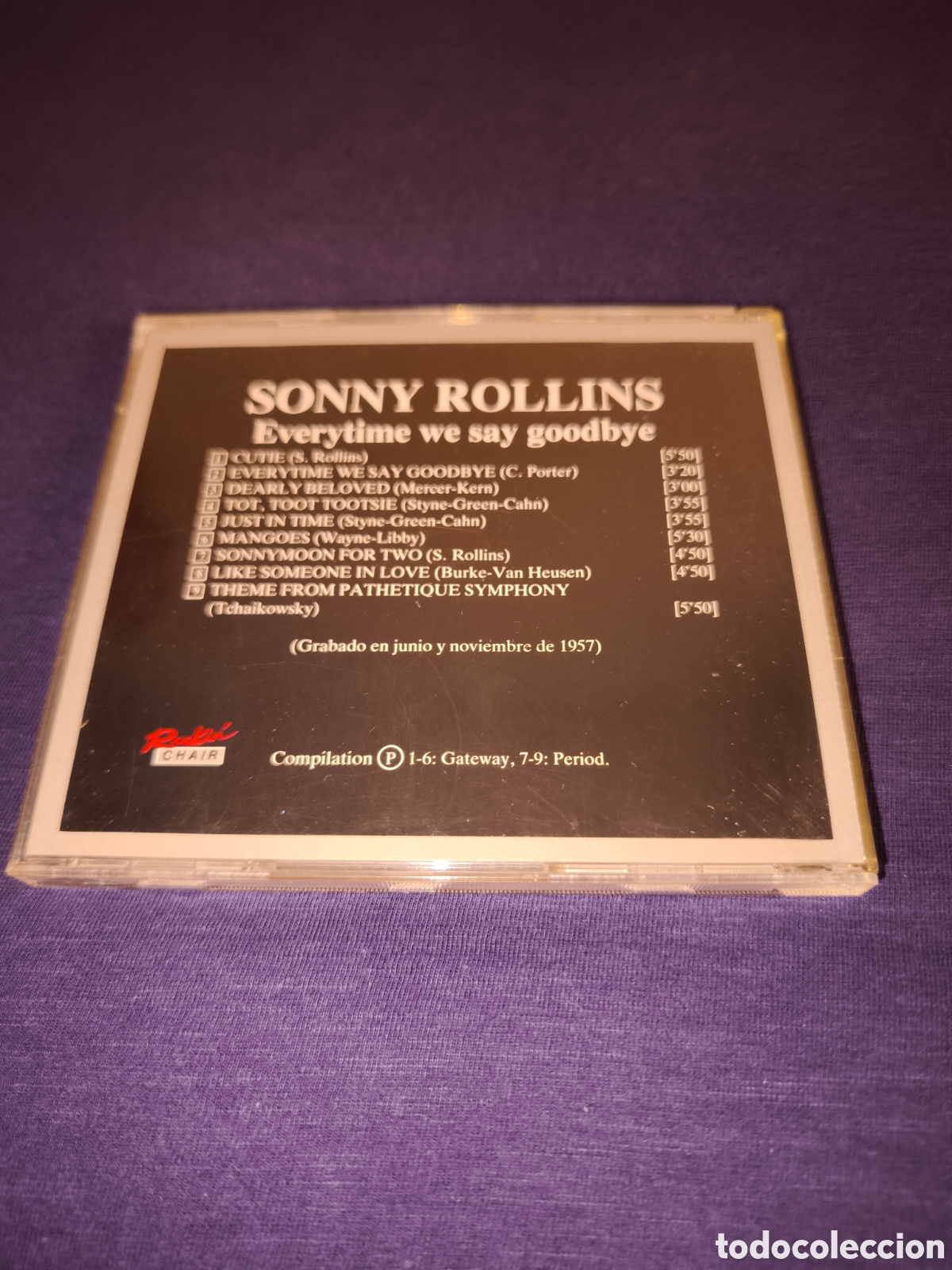 CDs de m&uacute;sica: Sonny Rollins Everytime we say goodbye - Foto 2