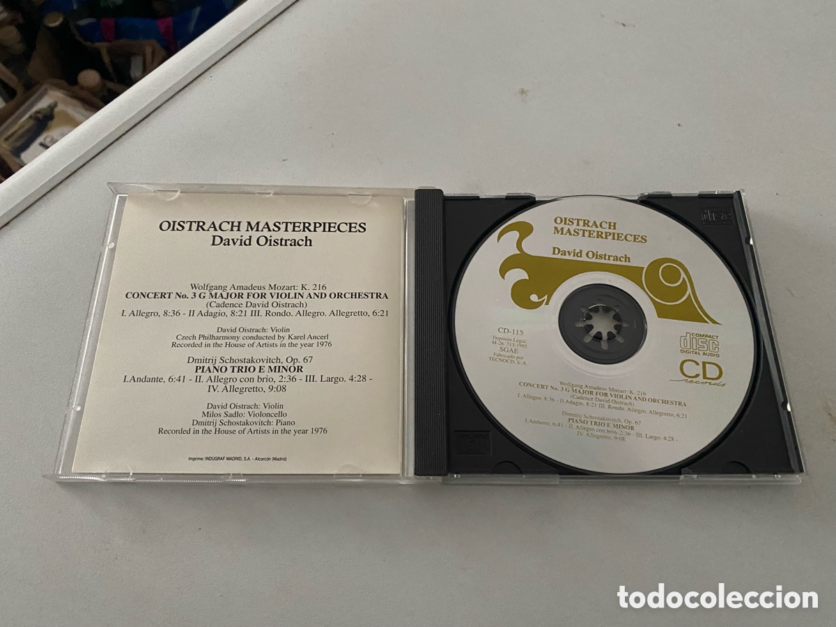 CDs de m&uacute;sica: Oistrach Masterpieces David Oistrach Cd - Foto 2