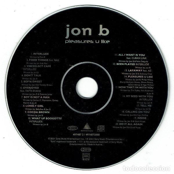 CDs de m&uacute;sica: Jon B &ndash; Pleasures U Like (CD, Epic 497487 2) - Foto 3