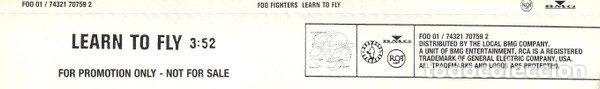 CDs de m&uacute;sica: Foo Fighters &ndash; Learn To Fly (CD, Roswell Records FOO 01) - Foto 2