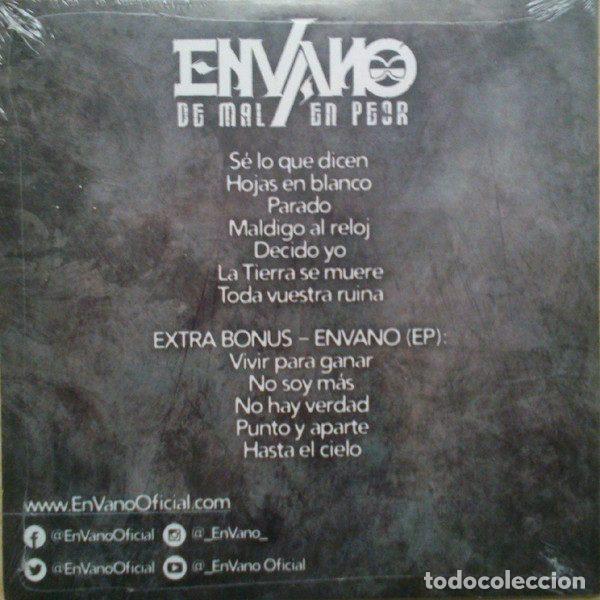 CDs de m&uacute;sica: Envano &ndash; De Mal en Peor (CD, Not On Label none) - Foto 2