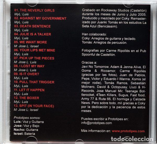 CDs de m&uacute;sica: Prototipes &ndash; We Are Back (CD, No Tomorrow NT 068) - Foto 3