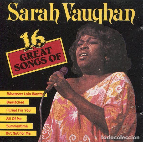 Music CDs: Sarah Vaughan &ndash; 16 Great Songs Of (CD, Jazz World Compact Disc JW 77021)