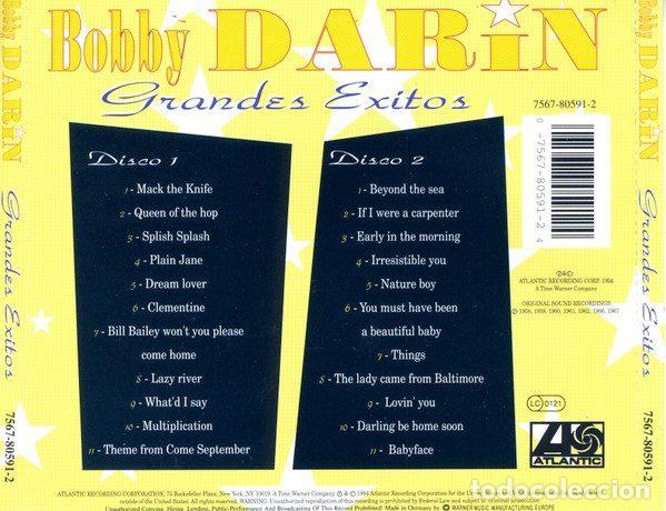 CDs de m&uacute;sica: Bobby Darin &ndash; Grandes Exitos (CD, Atlantic 7567-80591-2) - Foto 2