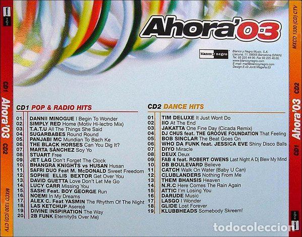 CDs de m&uacute;sica: Various &ndash; Ahora03 (CD, Blanco Y Negro MXCD 1330 (CD) CTV) - Foto 3