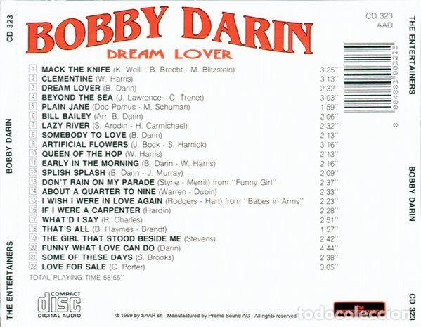 CDs de m&uacute;sica: Bobby Darin &ndash; Bobby Darin (CD, The Entertainers CD 323) - Foto 2