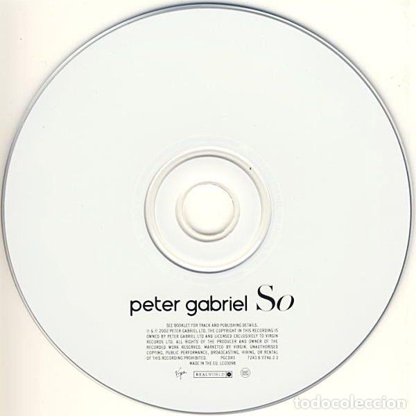 CDs de m&uacute;sica: Peter Gabriel &ndash; So (CD, Real World Records PGCDR5) - Foto 3