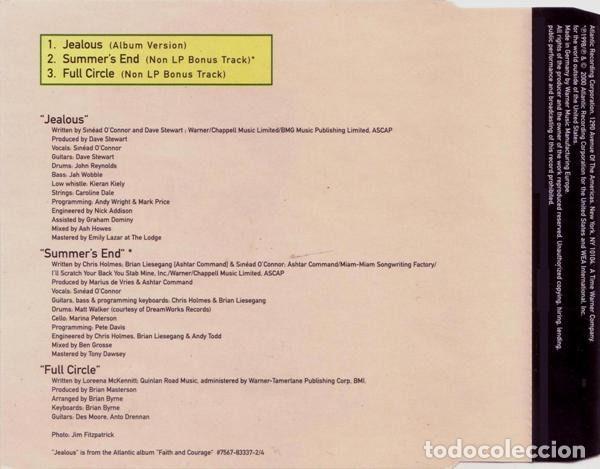 CDs de m&uacute;sica: Sin&eacute;ad OConnor &ndash; Jealous (CD, Atlantic 7567-84889-2) - Foto 2