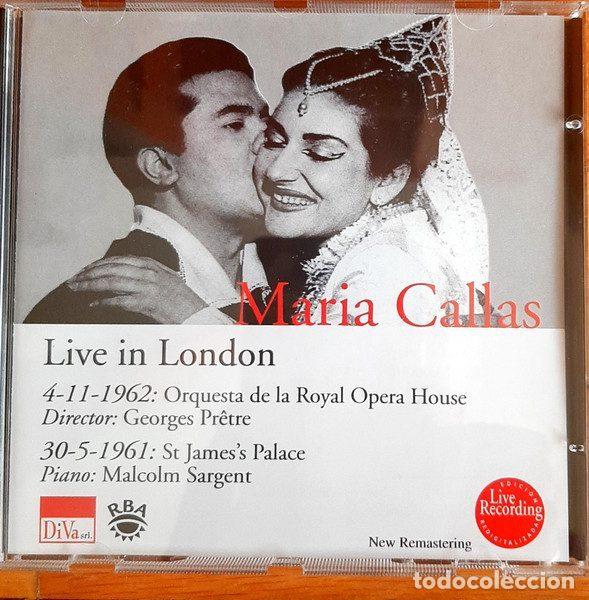 Musik-CDs: Maria Callas &ndash; Live In London (4-11-1962 y 30-5-1961) (CD, DiVa srl. none)