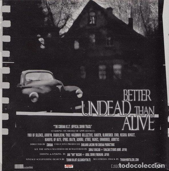 CDs de m&uacute;sica: Various &ndash; Better Undead Than Alive (CD, Code666 code016) - Foto 1