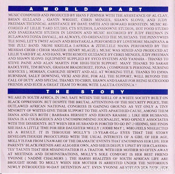 CDs de m&uacute;sica: Various &ndash; A World Apart (CD, Milan CD CH 302) - Foto 4