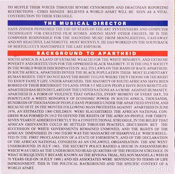 CDs de m&uacute;sica: Various &ndash; A World Apart (CD, Milan CD CH 302) - Foto 6