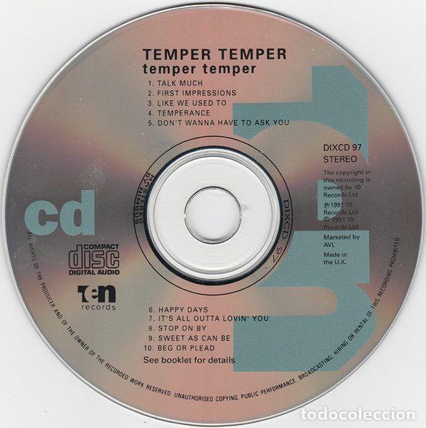 CDs de m&uacute;sica: Temper Temper &ndash; Temper Temper (CD, 10 Records DIXCD 97) - Foto 3