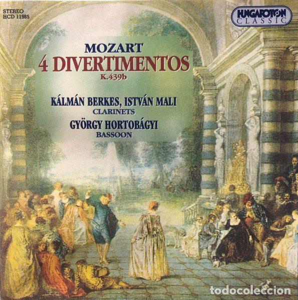 CDs de m&uacute;sica: Mozart, K&aacute;lm&aacute;n Berkes, Istv&aacute;n Mali, Gy&ouml;rgy Hortob&aacute;gyi &ndash; 4 Divertimetos K. 439b (CD, Hungaroton...