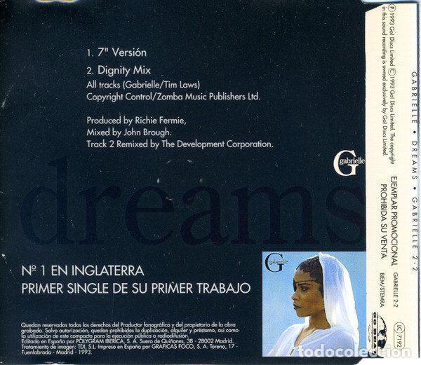 CDs de m&uacute;sica: Gabrielle &ndash; Dreams (CD, Go! Beat GABRIELLE 2-2) - Foto 2