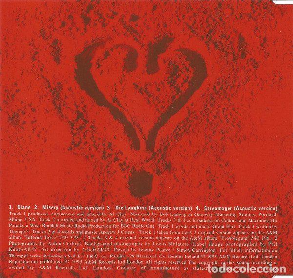 CDs de m&uacute;sica: Therapy? &ndash; Diane (CD, A&M Records 581 291-2) - Foto 4