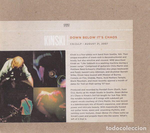 CDs de m&uacute;sica: Kinski &ndash; Down Below Its Chaos (CD, Sub Pop ADVCD 741) - Foto 1