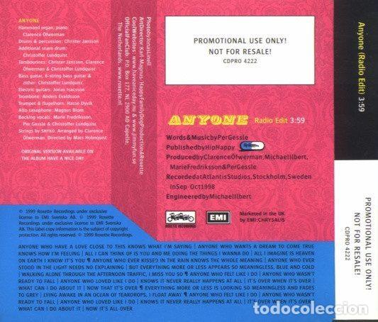 CDs de m&uacute;sica: Roxette &ndash; Anyone (CD, EMI CDPRO 4222) - Foto 2