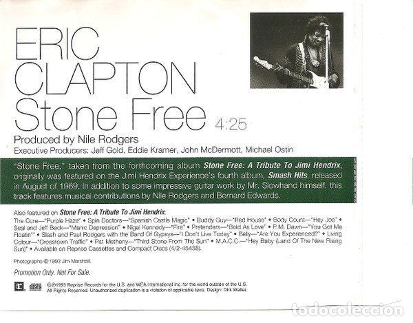 CDs de m&uacute;sica: Eric Clapton &ndash; Stone Free (CD, Reprise Records PRCD5) - Foto 2