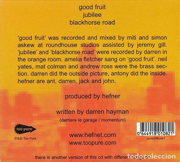CDs de m&uacute;sica: Hefner &ndash; Good Fruit (CD, Too Pure pure108cds1) - Foto 2