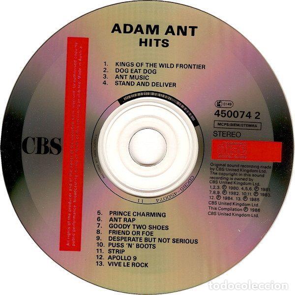 CDs de m&uacute;sica: Adam Ant &ndash; Hits (CD, CBS 450074 2) - Foto 3