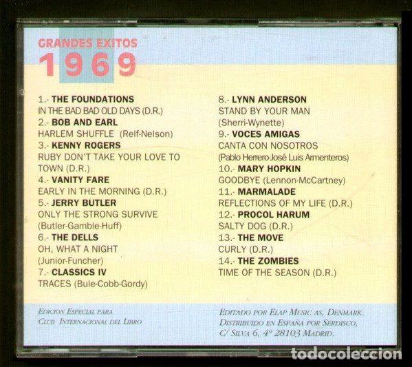 CDs de m&uacute;sica: Various &ndash; Grandes Exitos 1969 (CD, Los 60 De Los 60 50901969) - Foto 2