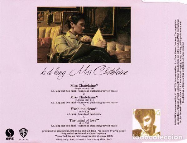 CDs de m&uacute;sica: k.d. lang &ndash; Miss Chatelaine (CD, Sire 9362-40632-2) - Foto 4
