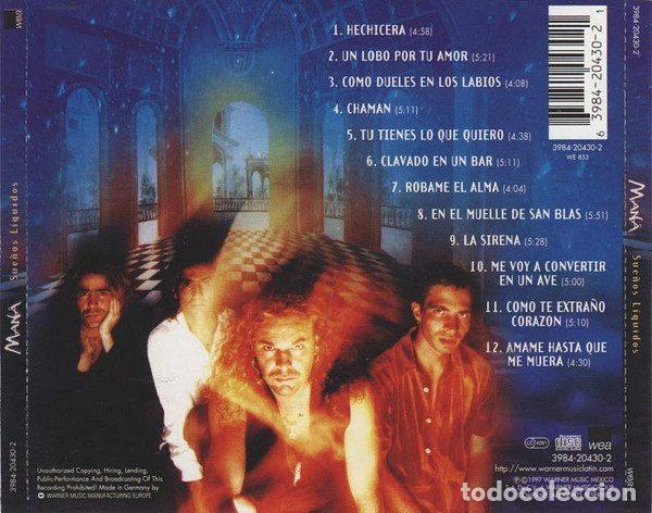 CDs de m&uacute;sica: Man&aacute; &ndash; Sue&ntilde;os L&iacute;quidos (CD, WEA 3984 20430-2) - Foto 2