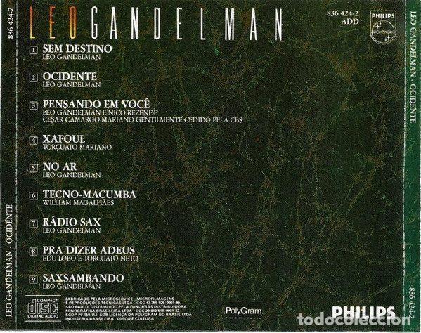 CDs de m&uacute;sica: Leo Gandelman &ndash; Ocidente (CD, Philips 836 424-2) - Foto 2