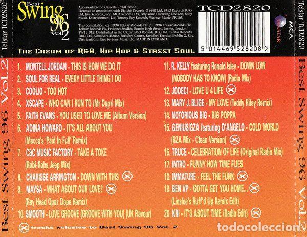 CDs de m&uacute;sica: Various &ndash; Best Swing 96 Vol. 2 (CD, Telstar TCD 2820) - Foto 3