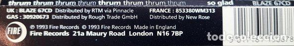 CDs de m&uacute;sica: Thrum &ndash; So Glad (CD, Fire Records BLAZE 67CD) - Foto 4