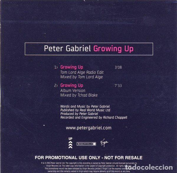 CDs de m&uacute;sica: Peter Gabriel &ndash; Growing Up (CD, Virgin PGSCDJ15) - Foto 2