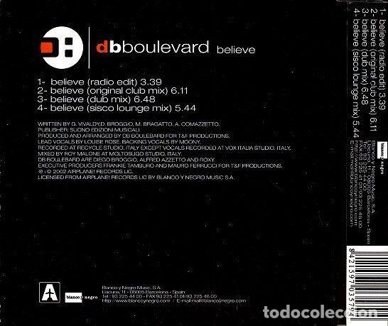 CDs de m&uacute;sica: DB Boulevard &ndash; Believe (CD, Blanco Y Negro BNCD 1274 (CM)) - Foto 2