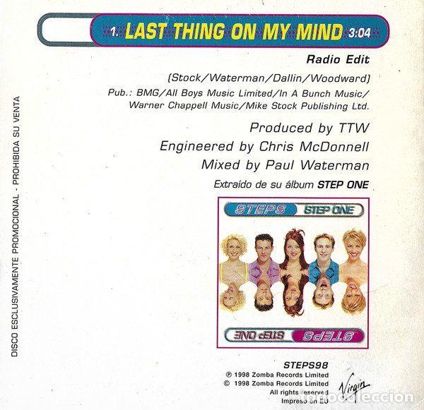 CDs de m&uacute;sica: Steps &ndash; Last Thing On My Mind (CD, Virgin STEPS98) - Foto 2