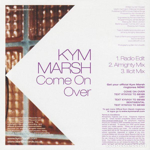 CDs de m&uacute;sica: Kym Marsh &ndash; Come On Over (CD, Universal MCSXD 40323) - Foto 2
