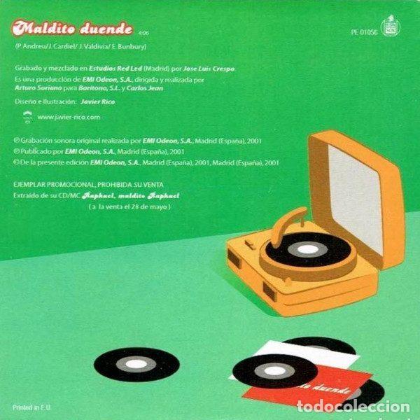 CDs de m&uacute;sica: Raphael &ndash; Maldito Duende (CD, Hispavox PE 01056) - Foto 2