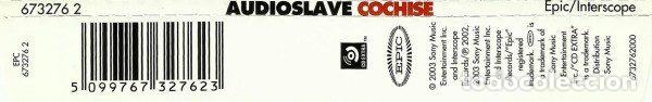 CDs de m&uacute;sica: Audioslave &ndash; Cochise (CD, Epic EPC 673276 2) - Foto 3