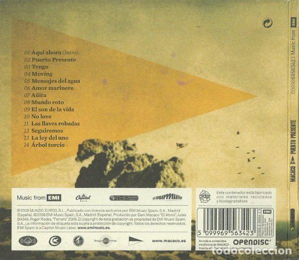 CDs de m&uacute;sica: Macaco &ndash; Puerto Presente (CD, EMI 5099969563423) - Foto 2