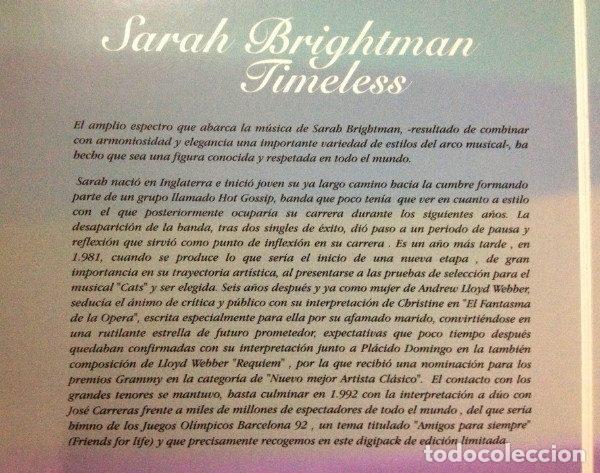 CDs de m&uacute;sica: Sarah Brightman &ndash; Timeless Duets (CD, DRO PRCD 922) - Foto 4