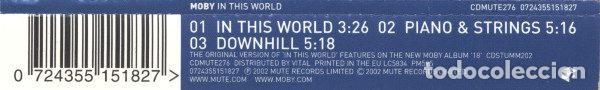 CDs de m&uacute;sica: Moby &ndash; In This World (CD, Mute CDMUTE276) - Foto 2