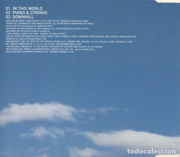 CDs de m&uacute;sica: Moby &ndash; In This World (CD, Mute CDMUTE276) - Foto 3