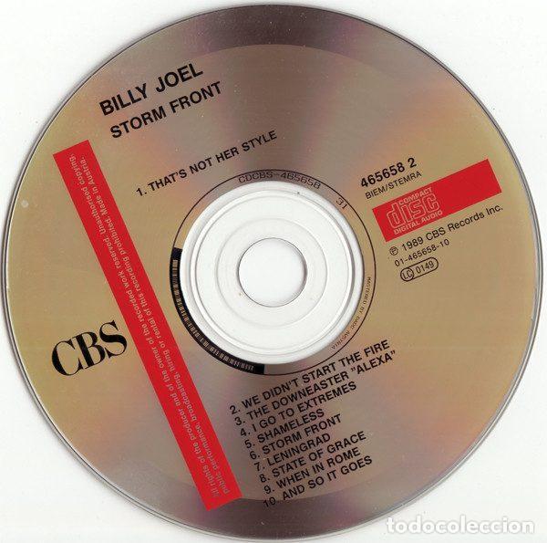 CDs de m&uacute;sica: Billy Joel &ndash; Storm Front (CD, CBS 465658 2) - Foto 3