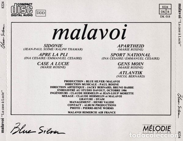 CDs de m&uacute;sica: Malavoi &ndash; La Case A Lucie (CD, Blue Silver 00080-2) - Foto 2