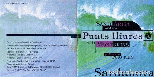 CD di Musica: Santi Arisa &ndash; Punts Lliures (CD, Picap CD-900061)